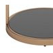 Beckham Smoke Gray And Antique Brass End Table