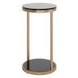 Beckham Smoke Gray And Antique Brass End Table