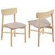 Parkridge Tan And White Washed Side Chair Set Of 2