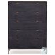 Trey Black Wash Poplar 5 Drawer Dresser