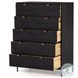 Trey Black Wash Poplar 5 Drawer Dresser