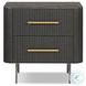 Fletcher Distressed Black 2 Drawer Nightstand