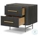 Fletcher Distressed Black 2 Drawer Nightstand