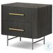 Fletcher Distressed Black 2 Drawer Nightstand
