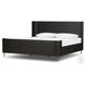 Fletcher Distressed Black Oak King Platform Bed