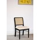 Arini Black Rattan Cane Dining Side Chair Set of 2