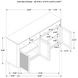 Arini Sand Wash 2 Drawer Cane Door Sideboard Server