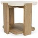 Sanibel Pale Oak and White Rectangular End Table