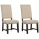 Townsend Beige Upholstered Parson Chair Set of 2