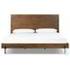 Eaton Amber Oak Resin King Upholstered Bed