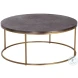 Enya Gunmetal And Brass Coffee Table