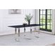 Desden Gray Marble And Stainless Steel 79" Rectangular Dining Table