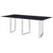 Desden Gray Marble And Stainless Steel 79" Rectangular Dining Table