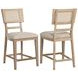 Kailani Beige Oak Counter Height Stool Set Of 2