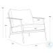 Nirelle Stinson White Outdoor Arm Chair