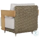 Potenza Palazzo Cream Performance Fabric Outdoor Arm Chair