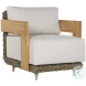 Potenza Palazzo Cream Performance Fabric Outdoor Arm Chair
