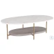 Solenne White And Antique Brass Coffee Table
