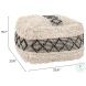 Pisco Beige And Black Ottoman