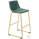 Augusta Green And Gold Bar Stool Set of 2