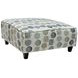 Amos Pebble Gray and White Square Ottoman