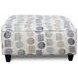 Amos Pebble Gray and White Square Ottoman