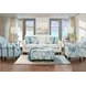 Grande Glacier Blue and White Upholstered Accent Chair
