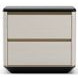 Madera Beige And Modern Walnut Upholstered Panel Bed Room Set