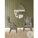 Brooke Clear Glass And Antique Brass Drink Table