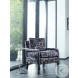Sadie Grey White Stone And Polished Nickel Spot Table