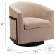 Hanko Golden Beige Swivel Chair