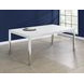 Athena Carrara Marble And Chrome Large Dining Table
