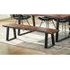Ditman Grey Sheesham and Black Dining Bench