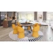 Oblic Orange Swivel Dining Chair