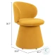 Oblic Orange Swivel Dining Chair