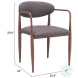 Zens Truffle Gray Dining Chair Set Of 2