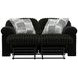 Comet Black 60" Lay Flat Reclining Loveseat