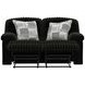 Comet Black 60" Lay Flat Reclining Loveseat