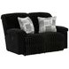 Comet Black 60" Lay Flat Reclining Loveseat