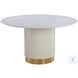Paloma White And Cream Round Dining Table