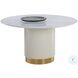 Paloma White And Cream Round Dining Table