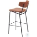 Charon Vintage Brown Bar Stool Set Of 2