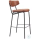 Charon Vintage Brown Bar Stool Set Of 2