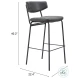 Charon Vintage Black Bar Stool Set Of 2