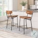 Charon Vintage Brown Counter Height Stool Set Of 2