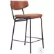 Charon Vintage Brown Counter Height Stool Set Of 2