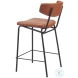 Charon Vintage Brown Counter Height Stool Set Of 2