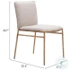 Nordvest Beige And Gold Dining Chair
