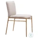 Nordvest Beige And Gold Dining Chair