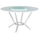 Abby White And Chrome Dining Table